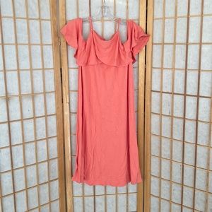 Peach Off Shoulder Dress